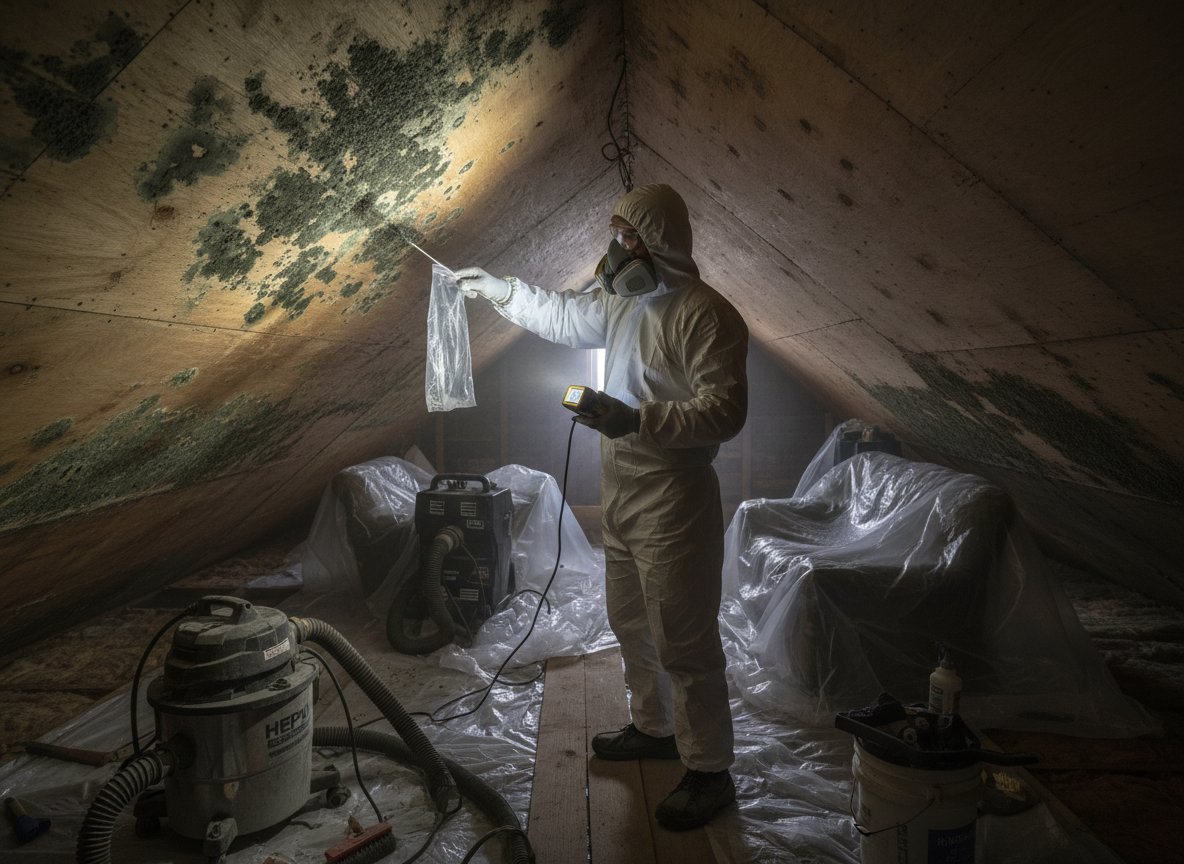 Attic Mold Testing and Removal in EDISON, CA